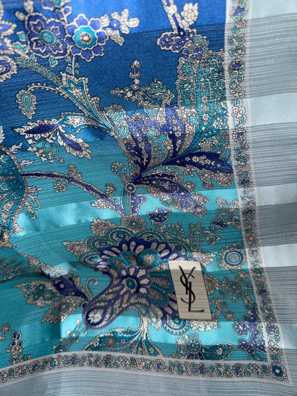YSL 100% Silk Scarf - Authentic - Picture 6 of 7